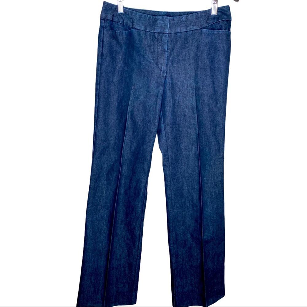 Halogen Nordstrom Denim Trouser Jeans Women Size 6 Straight Leg Dark Wash